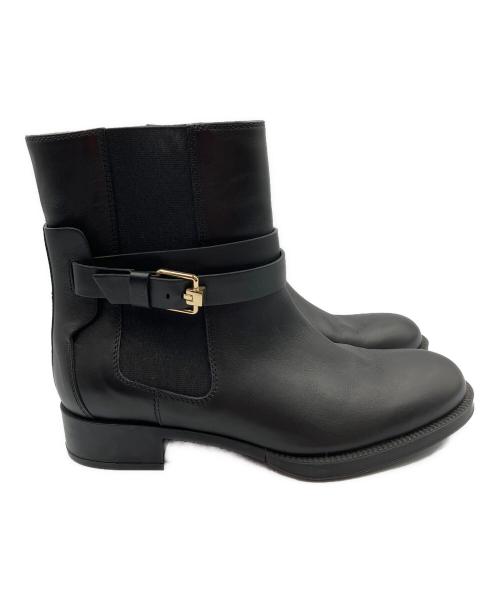 TOD'S（トッズ）TOD'S (トッズ) サイドゴアショートブーツ ブラック サイズ:SIZE 24の古着・服飾アイテム