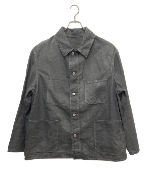A.PRESSE（アプレッセ）A.PRESSE (アプレッセ) Vintage Black Linen Coverall ブラック サイズ:2の古着・服飾アイテム