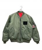 AVIREX×名古屋グランパスアヴィレックス×ナゴヤグランパス）の古着「MA-1ジャケット」｜グリーン×レッド