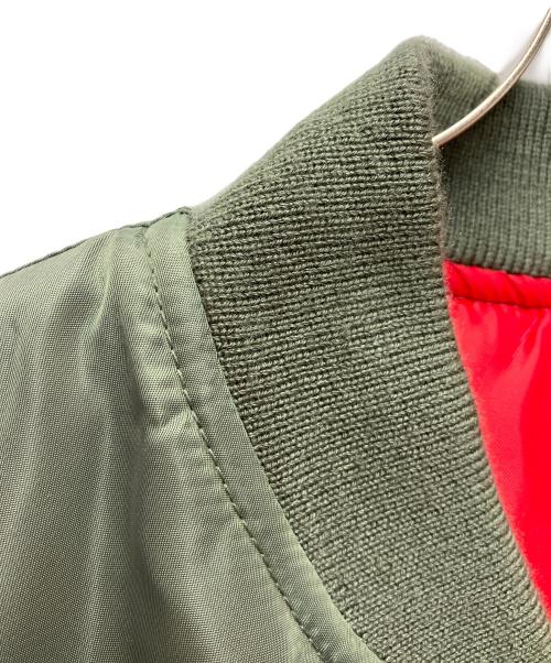 AVIREX（アヴィレックス）AVIREX (アヴィレックス) 名古屋グランパス (ナゴヤグランパス) MA-1ジャケット グリーン×レッド サイズ:46の古着・服飾アイテム