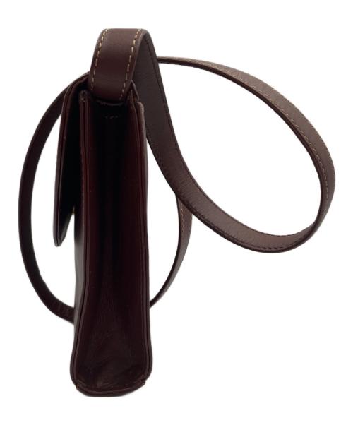 Cartier（カルティエ）Cartier (カルティエ) フラップショルダーバッグ ボルドーの古着・服飾アイテム