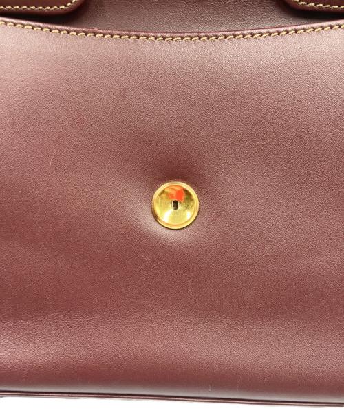 Cartier（カルティエ）Cartier (カルティエ) フラップショルダーバッグ ボルドーの古着・服飾アイテム