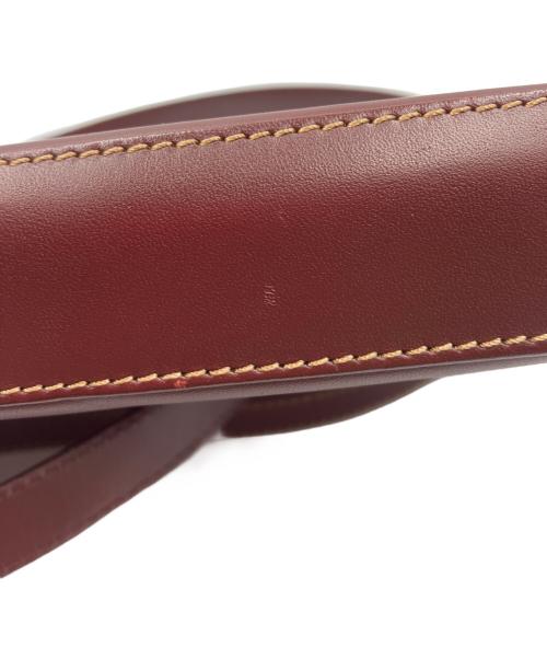 Cartier（カルティエ）Cartier (カルティエ) フラップショルダーバッグ ボルドーの古着・服飾アイテム