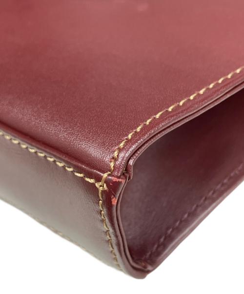 Cartier（カルティエ）Cartier (カルティエ) フラップショルダーバッグ ボルドーの古着・服飾アイテム