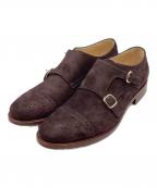 O'KEEFFEオキーフ）の古着「ダブルモンクストラップシューズ」｜ボルドー