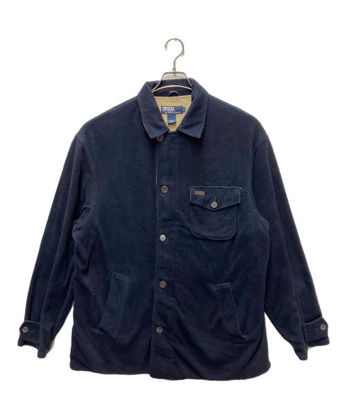 POLO RALPH LAUREN（ポロ・ラルフローレン）POLO RALPH LAUREN (ポロ・ラルフローレン) 90sフリースコート ネイビー サイズ:SIZE　Lの古着・服飾アイテム