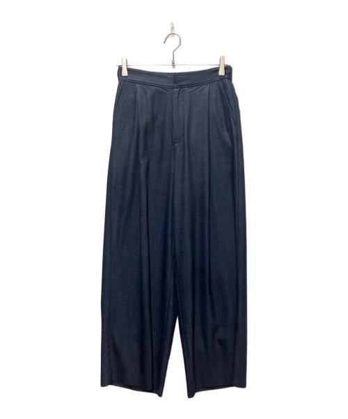 SOEJU（ソージュ）SOEJU (ソージュ) デニムライクタックワイドパンツ ネイビー サイズ:SIZE Lの古着・服飾アイテム