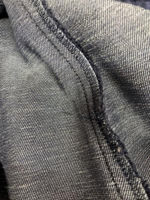 SOEJU（ソージュ）SOEJU (ソージュ) デニムライクタックワイドパンツ ネイビー サイズ:SIZE Lの古着・服飾アイテム