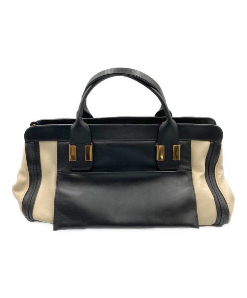 Chloe（クロエ）Chloe (クロエ) ハンドバッグ アイボリー×ブラックの古着・服飾アイテム