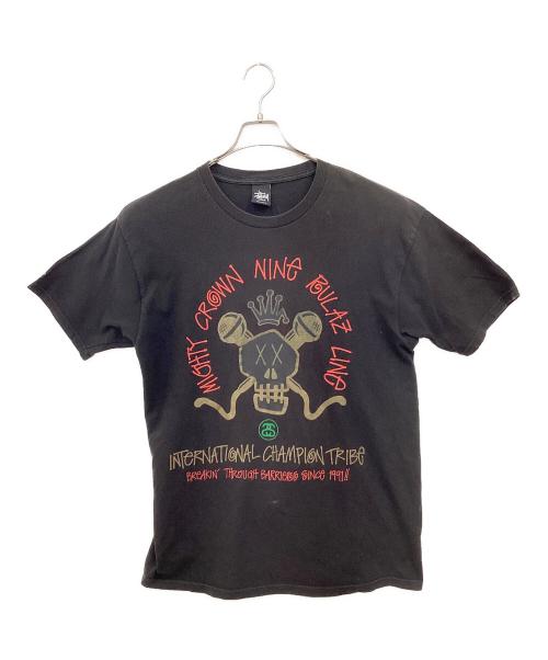 stussy（ステューシー）stussy (ステューシー) NINE RULAZ LINE (ナインルーラーズライン) Mighty Crown (マイティークラウン) 半袖カットソー ブラック サイズ:Lの古着・服飾アイテム