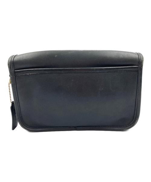 COACH（コーチ）COACH (コーチ) レザーショルダーバッグ ブラックの古着・服飾アイテム