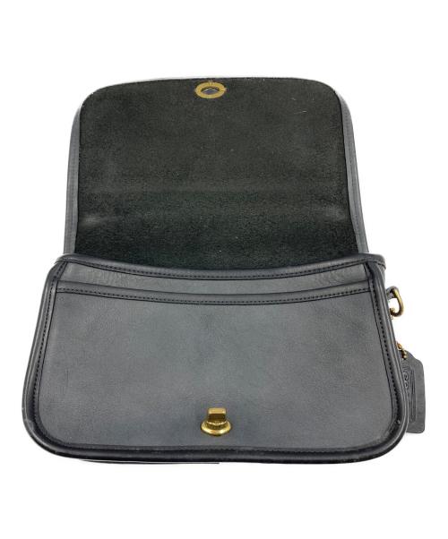 COACH（コーチ）COACH (コーチ) レザーショルダーバッグ ブラックの古着・服飾アイテム