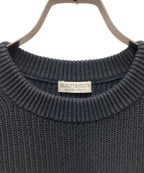 BEAUTY&YOUTH UNITED ARROWS（ビューティーアンドユースユナイテッドアローズ）BEAUTY&YOUTH UNITED ARROWS (ビューティーアンドユースユナイテッドアローズ) 厚手ニット ブラック サイズ:Lの古着・服飾アイテム