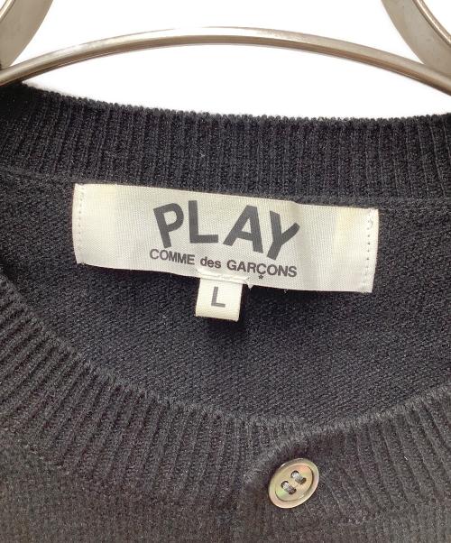 PLAY COMME des GARCONS（プレイコムデギャルソン）PLAY COMME des GARCONS (プレイコムデギャルソン) 厚手カーディガン ブラック サイズ:SIZE Lの古着・服飾アイテム