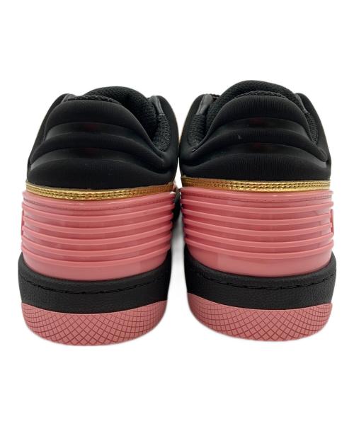 GUCCI（グッチ）GUCCI (グッチ) BASKET LOW レザーローカットスニーカー ゴールド×ピンク サイズ:SIZE　22.5cmの古着・服飾アイテム