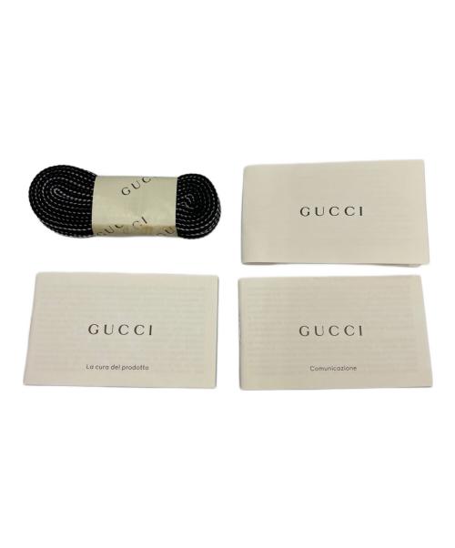 GUCCI（グッチ）GUCCI (グッチ) BASKET LOW レザーローカットスニーカー ゴールド×ピンク サイズ:SIZE　22.5cmの古着・服飾アイテム
