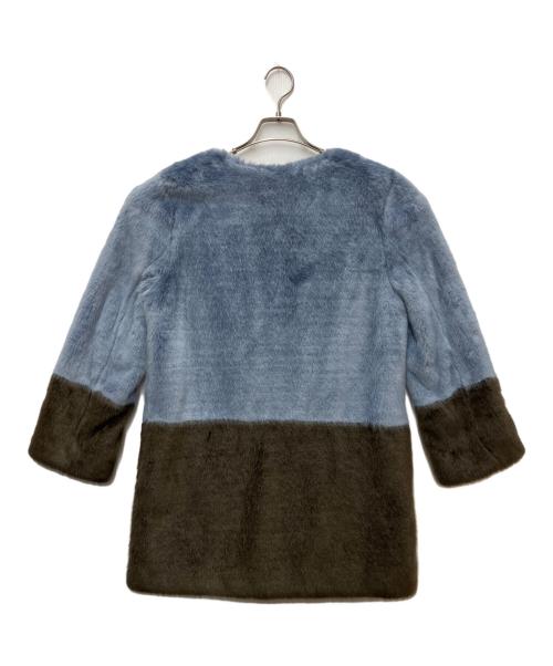 JUSGLITTY（ジャスグリッティー）JUSGLITTY (ジャスグリッティー) ファージャケット ブルー サイズ:SIZE 2の古着・服飾アイテム