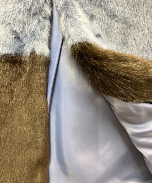 JUSGLITTY（ジャスグリッティー）JUSGLITTY (ジャスグリッティー) ファージャケット ブルー サイズ:SIZE 2の古着・服飾アイテム
