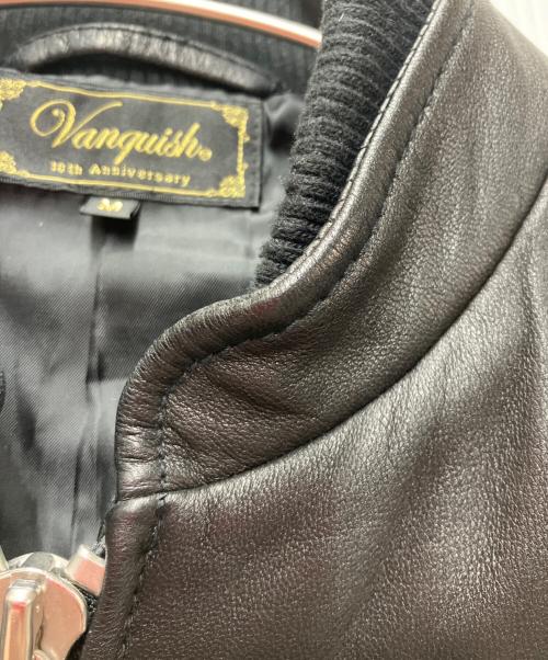 VANQUISH（ヴァンキッシュ）VANQUISH (ヴァンキッシュ) ゴートレザージャケット ブラック サイズ:SIZE Mの古着・服飾アイテム