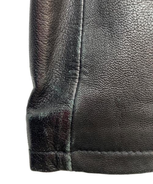 VANQUISH（ヴァンキッシュ）VANQUISH (ヴァンキッシュ) ゴートレザージャケット ブラック サイズ:SIZE Mの古着・服飾アイテム