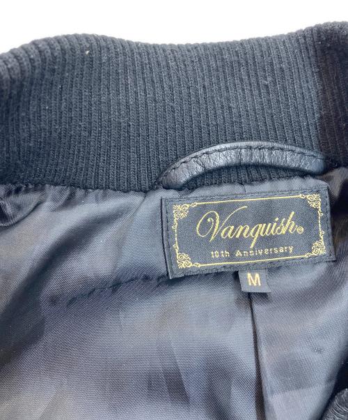 VANQUISH（ヴァンキッシュ）VANQUISH (ヴァンキッシュ) ゴートレザージャケット ブラック サイズ:SIZE Mの古着・服飾アイテム