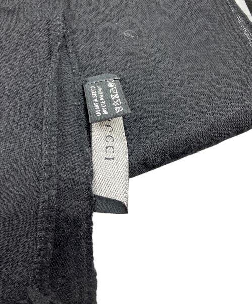 GUCCI（グッチ）GUCCI (グッチ) ウールマフラー ブラックの古着・服飾アイテム