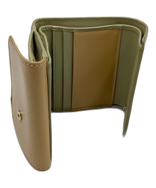 Chloe（クロエ）Chloe (クロエ) スモールトリフォールドウォレット グリーン×カーキの古着・服飾アイテム