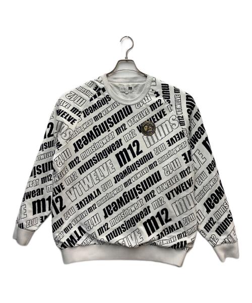 MUNSING WEAR（マンシングウェア）MUNSING WEAR (マンシングウェア) V12 (ヴィトゥエルブ) スウェット ホワイト×ブラック サイズ:SIZE　3Lの古着・服飾アイテム