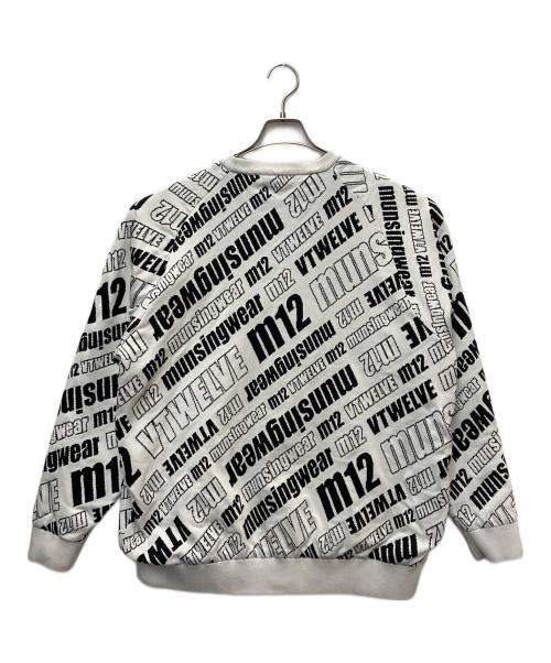 MUNSING WEAR（マンシングウェア）MUNSING WEAR (マンシングウェア) V12 (ヴィトゥエルブ) スウェット ホワイト×ブラック サイズ:SIZE　3Lの古着・服飾アイテム