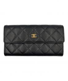 CHANEL（シャネル）の古着「長財布　マトラッセ」｜ブラック