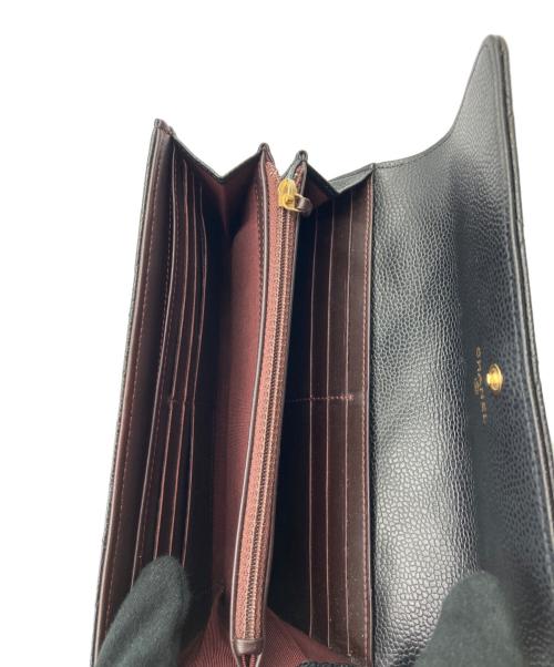 CHANEL（シャネル）CHANEL (シャネル) 長財布　マトラッセ ブラックの古着・服飾アイテム