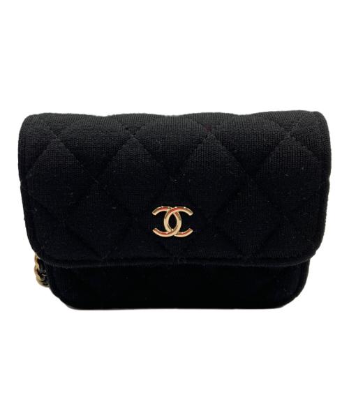 CHANEL（シャネル）CHANEL (シャネル) ミニミニ マトラッセ チェーンショルダーバッグ ブラック×レッドの古着・服飾アイテム