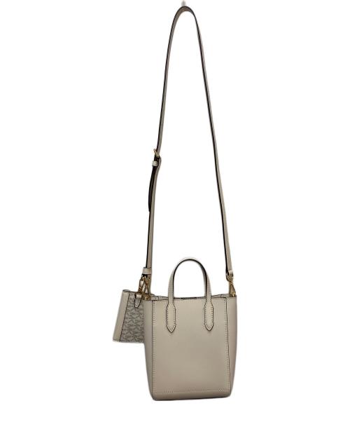 MICHAEL KORS（マイケル・コース）MICHAEL KORS (マイケル・コース) 2WAYショルダーバッグ ホワイトの古着・服飾アイテム