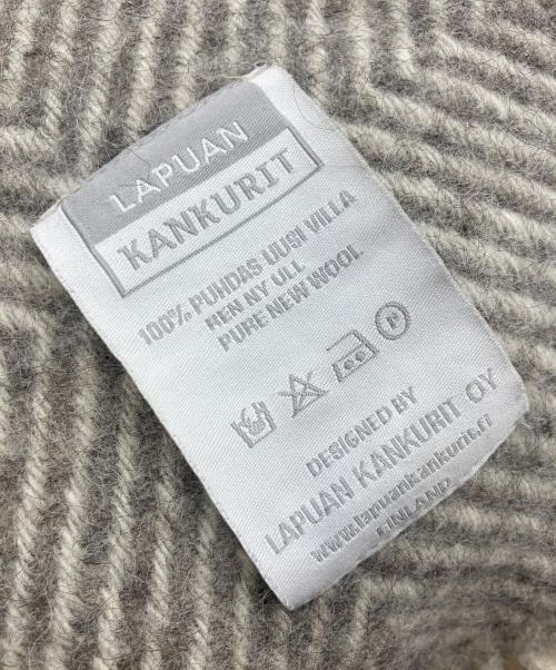 LAPUAN KANKURIT（ラプアンカンクリ）LAPUAN KANKURIT (ラプアンカンクリ) ポケットショール ブラウン×ホワイトの古着・服飾アイテム