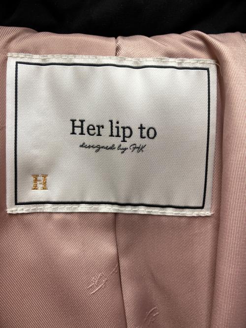 HER LIP TO（ハーリップトゥ）HER LIP TO (ハーリップトゥ) 中綿ジャケット ブラック サイズ:SIZE Mの古着・服飾アイテム