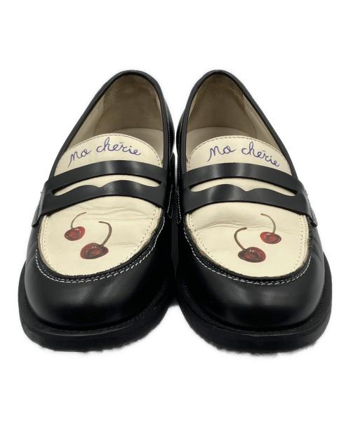 DUKE+DEXTER（デュークアンドデクスター）DUKE+DEXTER (デュークアンドデクスター) ローファー ブラック×ホワイト サイズ:SIZE 8の古着・服飾アイテム