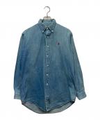 POLO COUNTRYポロカントリー）の古着「90s長袖シャツ」｜ブルー
