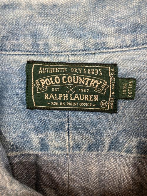 POLO COUNTRY（ポロカントリー）POLO COUNTRY (ポロカントリー) 90s長袖シャツ ブルー サイズ:SIZE Mの古着・服飾アイテム
