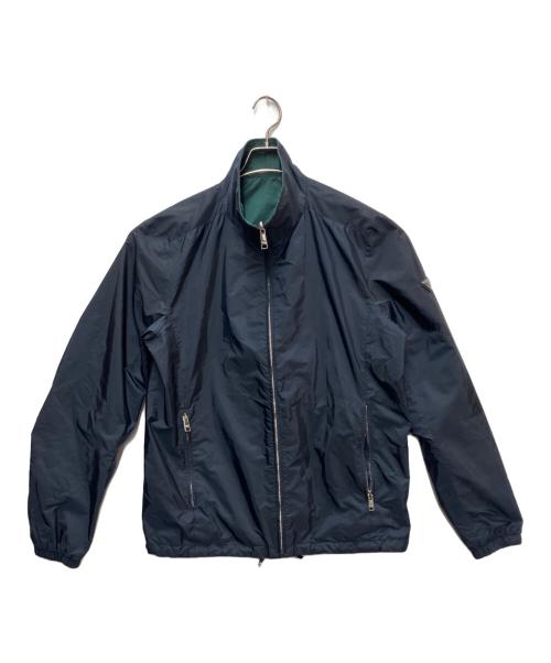 PRADA（プラダ）PRADA (プラダ) ナイロンジャケット ネイビー×グリーン サイズ:SIZE 50の古着・服飾アイテム