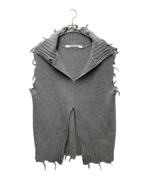 PERVERZE（パーバーズ）PERVERZE (パーバーズ) ノースリーブニット グレー サイズ:Freeの古着・服飾アイテム