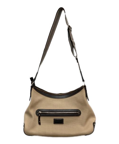 BURBERRY BLUE LABEL（バーバリー ブルー レーベル）BURBERRY BLUE LABEL (バーバリー ブルー レーベル) ショルダーバッグ ベージュ×ダークブラウンの古着・服飾アイテム