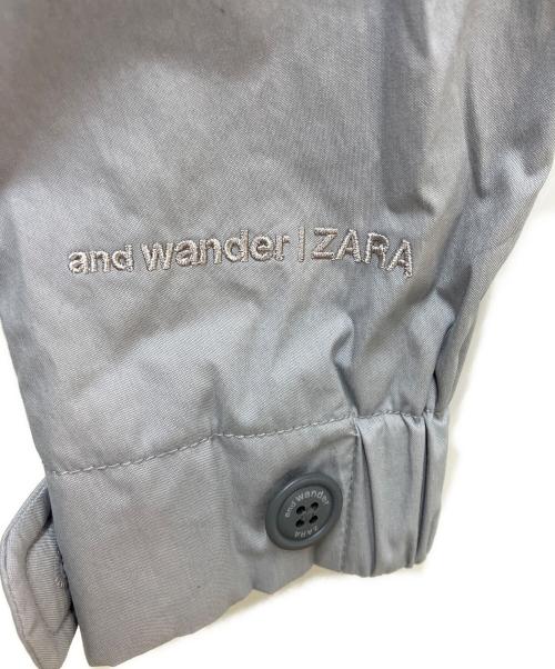 and wander（アンドワンダー）and wander (アンドワンダー) ZARA (ザラ) ナイロンパーカー グレー サイズ:SIZE Sの古着・服飾アイテム