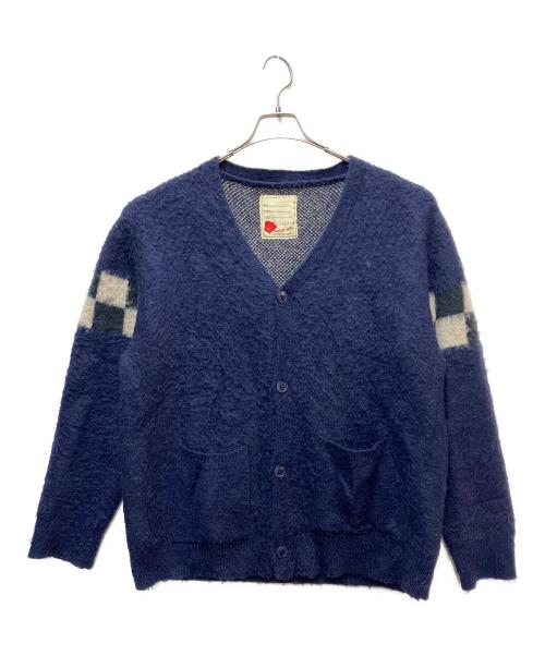 SEVESKIG（セヴシグ）SEVESKIG (セヴシグ) 厚手カーディガン ネイビー サイズ:Ｍの古着・服飾アイテム