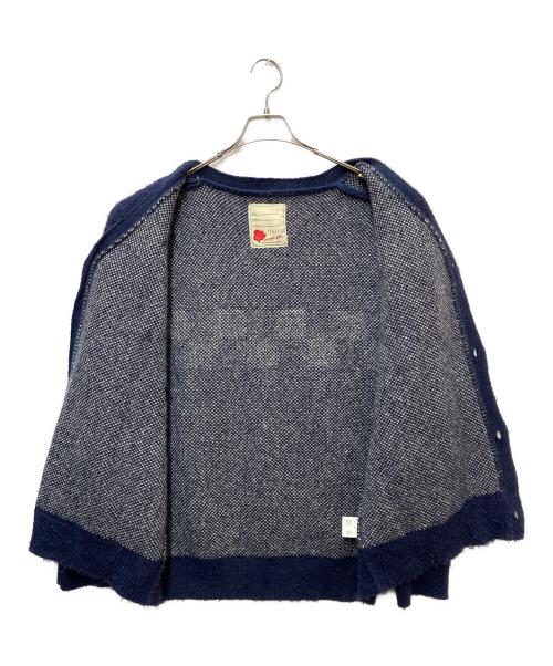 SEVESKIG（セヴシグ）SEVESKIG (セヴシグ) 厚手カーディガン ネイビー サイズ:Ｍの古着・服飾アイテム