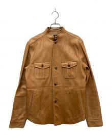 TAKEO KIKUCHI（タケオキクチ）の古着「ラムレザージャケット」｜ブラウン