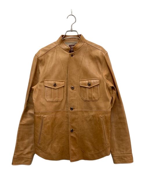 TAKEO KIKUCHI（タケオキクチ）TAKEO KIKUCHI (タケオキクチ) ラムレザージャケット ブラウン サイズ:SIZE 4の古着・服飾アイテム