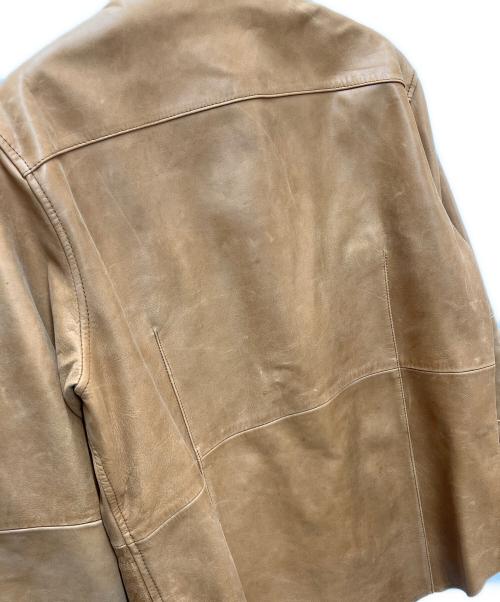 TAKEO KIKUCHI（タケオキクチ）TAKEO KIKUCHI (タケオキクチ) ラムレザージャケット ブラウン サイズ:SIZE 4の古着・服飾アイテム