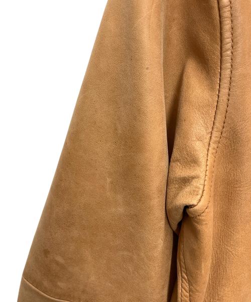 TAKEO KIKUCHI（タケオキクチ）TAKEO KIKUCHI (タケオキクチ) ラムレザージャケット ブラウン サイズ:SIZE 4の古着・服飾アイテム