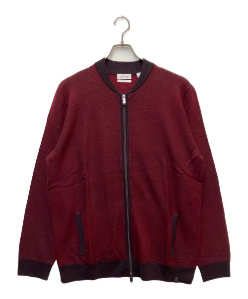 Calvin Klein（カルバンクライン）Calvin Klein (カルバンクライン) ニットジャケット レッド サイズ:SIZE XLの古着・服飾アイテム