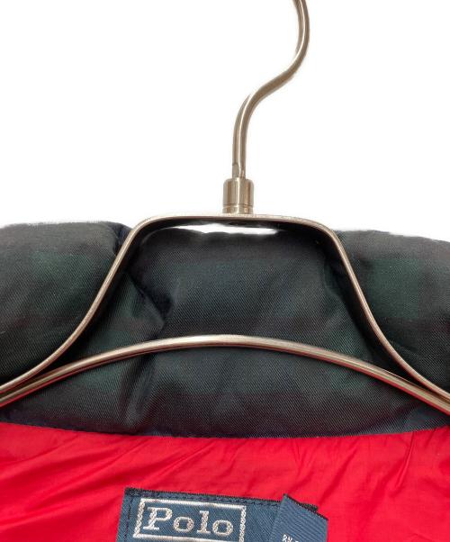 POLO RALPH LAUREN（ポロ・ラルフローレン）POLO RALPH LAUREN (ポロ・ラルフローレン) ダウンベスト グリーン×ネイビー サイズ:Lの古着・服飾アイテム